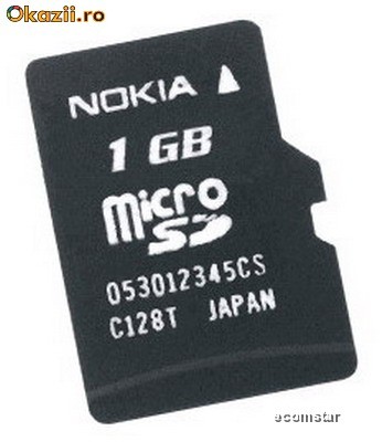 MEMORIE MICRO SD 1 Gb ( MICRO SD MU-22 ) ORIGINAL NOKIA foto mare