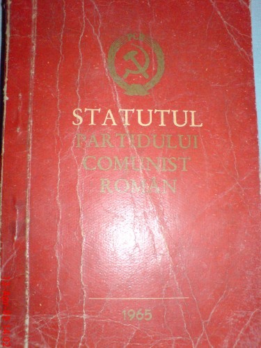 Statutul PCR Partidului Comunist Roman 1965 foto mare