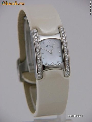 Ceas dama Ebel Beluga Manchette diamonds nou in cutie 849 euro foto mare