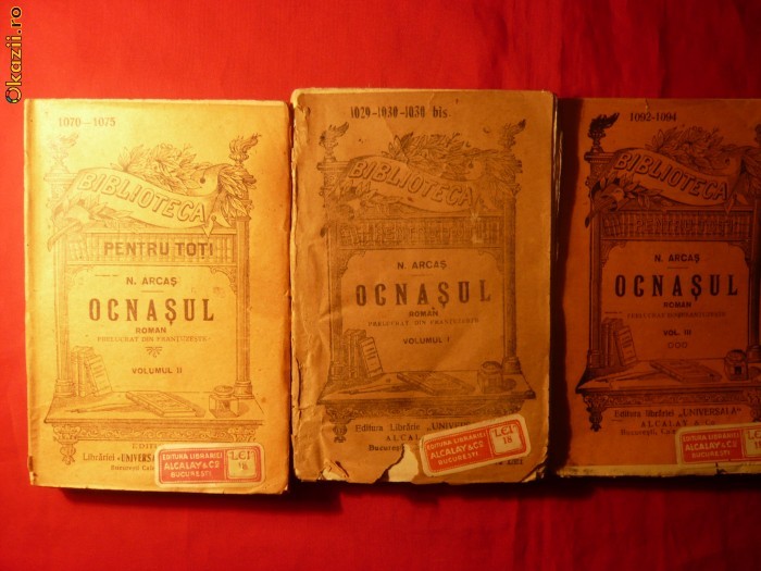 N. ARCAS - OCNASUL - 3 vol.BPT nr.1029-1094- cca. 1933 foto mare